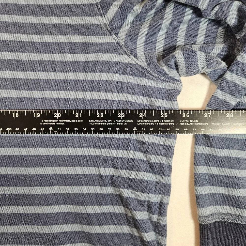 LL Bean Pullover Quarter Zip Mens XL Traditional Fit Striped Y2K Preppy‎